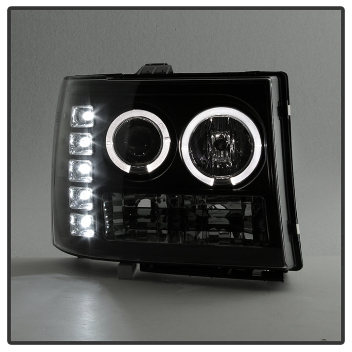 Spyder GMC Sierra 1500/GMC Sierra Denali 08-13 Projector LED Halo- LED Blk PRO-YD-GS07-HL-BK - Bull Strap