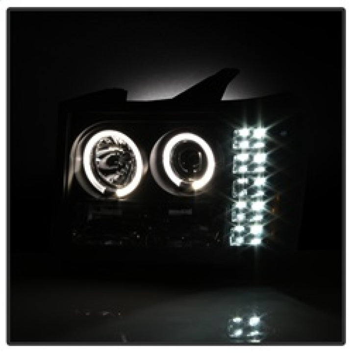 Spyder GMC Sierra 1500/GMC Sierra Denali 08-13 Projector LED Halo- LED Blk PRO-YD-GS07-HL-BK - Bull Strap