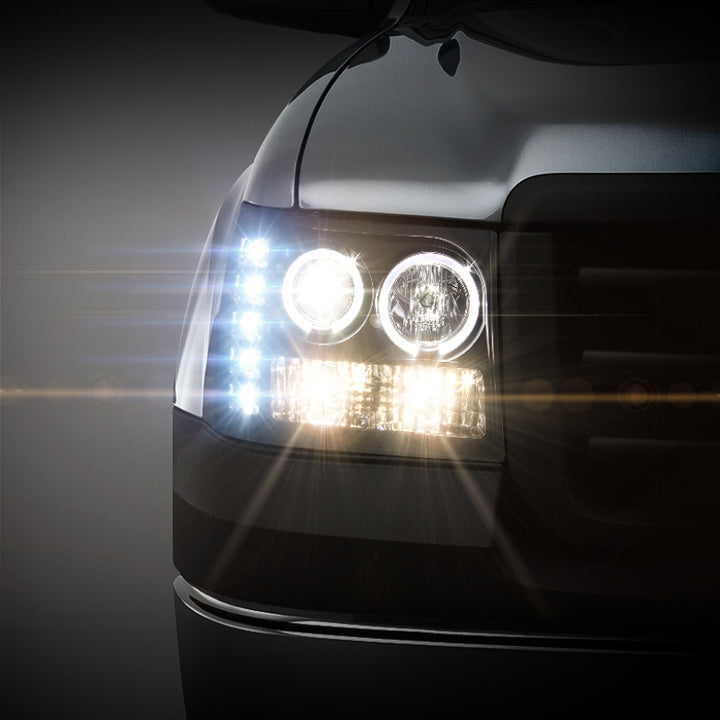 Spyder GMC Sierra 1500/GMC Sierra Denali 08-13 Projector LED Halo- LED Blk PRO-YD-GS07-HL-BK - Bull Strap