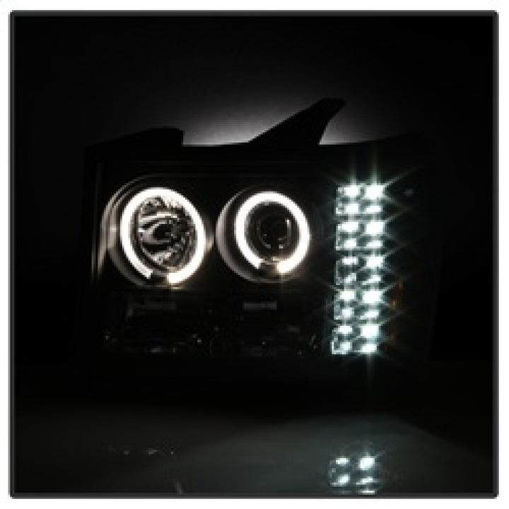 Spyder GMC Sierra 1500/GMC Sierra Denali 08-13 Projector LED Halo- LED Blk PRO-YD-GS07-HL-BK - Bull Strap