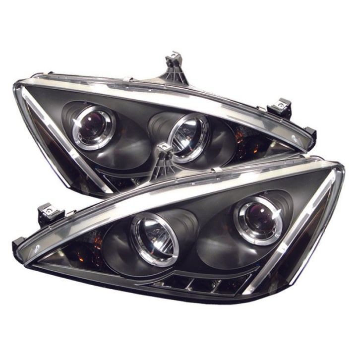 Spyder Honda Accord 03-07 Projector Headlights LED Halo Amber Reflector LED Blk PRO-YD-HA03-AM-BK - Bull Strap