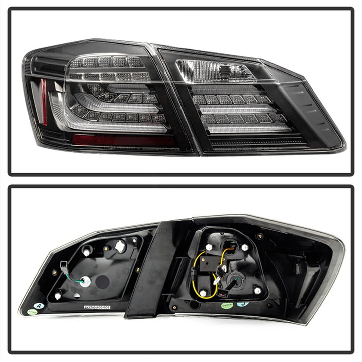 Spyder Honda Accord 2013-2015 4DR LED Tail Lights - Black ALT-YD-HA13LED-LED-BK - Bull Strap