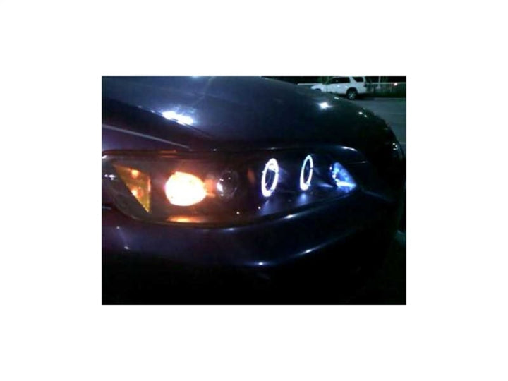 Spyder Honda Accord 98-02 1PC Projector Headlights LED Halo Amber Reflector Blk PRO-YD-HA98-AM-BK - Bull Strap