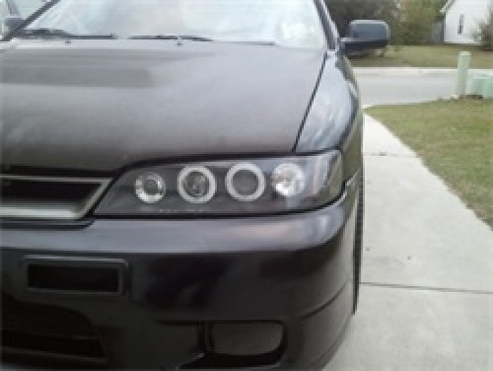 Spyder Honda Accord 98-02 1PC Projector Headlights LED Halo Amber Reflector Blk PRO-YD-HA98-AM-BK - Bull Strap