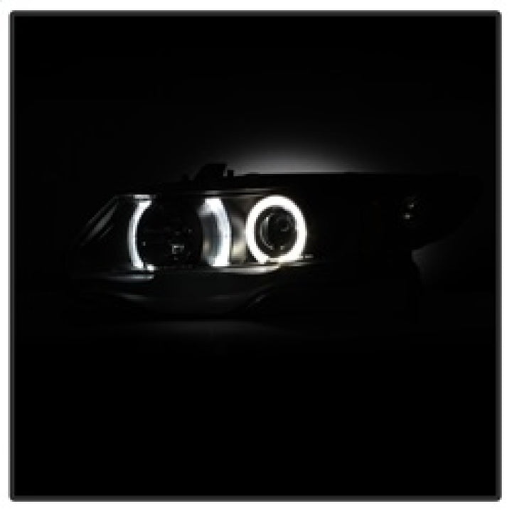 Spyder Honda Civic 06-08 2Dr Projector Headlights LED Halo Black High H1 Low H1 PRO-YD-HC06-2D-HL-BK - Bull Strap