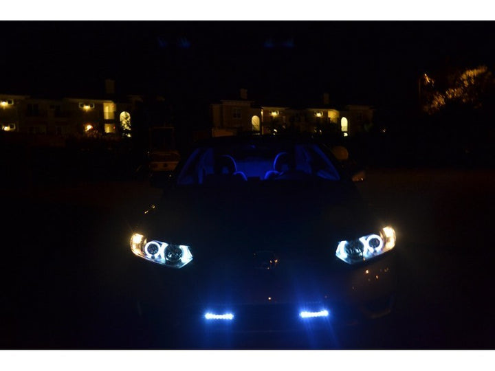 Spyder Honda Civic 06-08 2Dr Projector Headlights LED Halo Black High H1 Low H1 PRO-YD-HC06-2D-HL-BK - Bull Strap
