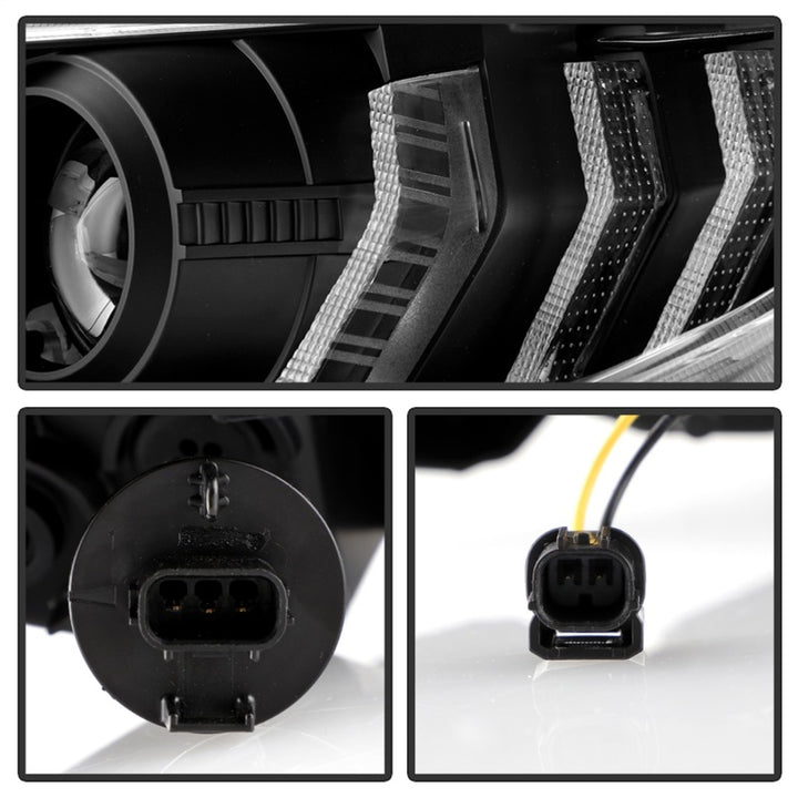 Spyder Honda Civic 16- 2DR/4DR/Hatchback Projector Headlights - Black PRO-YD-HC16SI-SEQGR-BK - Bull Strap
