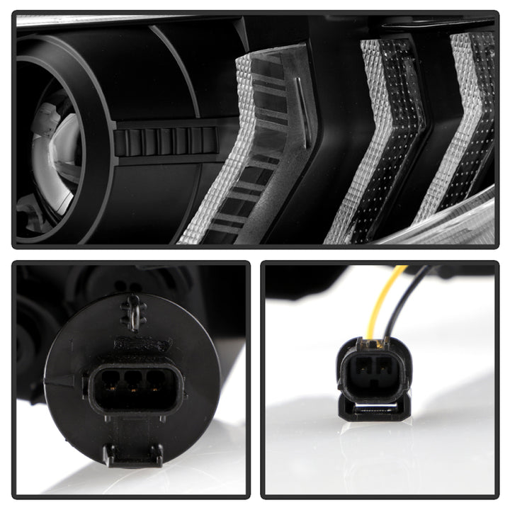 Spyder Honda Civic 16- 2DR/4DR/Hatchback Projector Headlights - Black PRO-YD-HC16SI-SEQGR-BK - Bull Strap