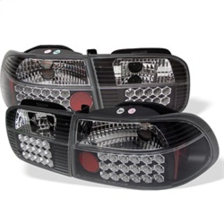 Spyder Honda Civic 92-95 2/4DR LED Tail Lights Black ALT-YD-HC92-24D-LED-BK - Bull Strap