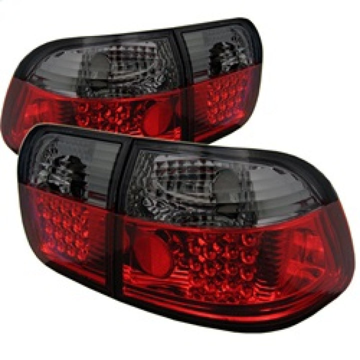 Spyder Honda Civic 96-98 4Dr LED Tail Lights Red Smoke ALT-YD-HC96-4D-LED-RS - Bull Strap
