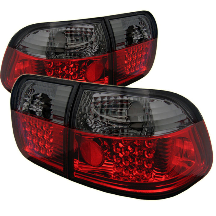 Spyder Honda Civic 96-98 4Dr LED Tail Lights Red Smoke ALT-YD-HC96-4D-LED-RS - Bull Strap