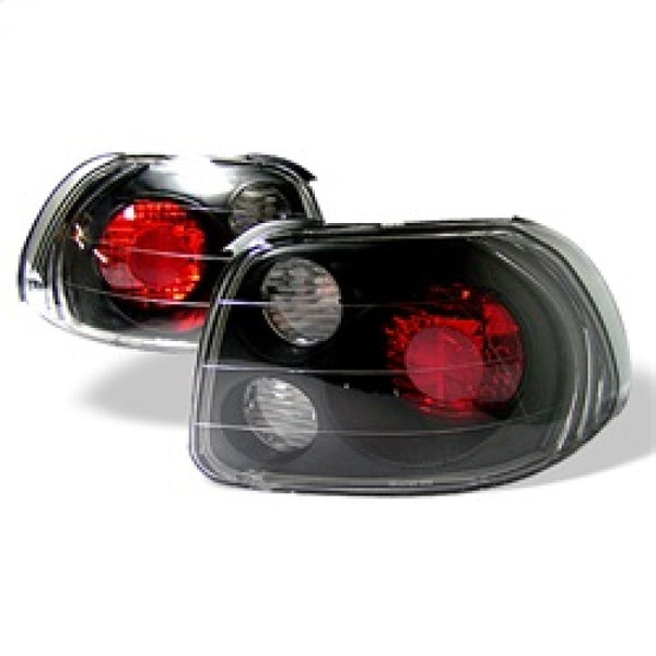Spyder Honda Del Sol 93-97 Euro Style Tail Lights Black ALT-YD-HDS93-BK - Bull Strap