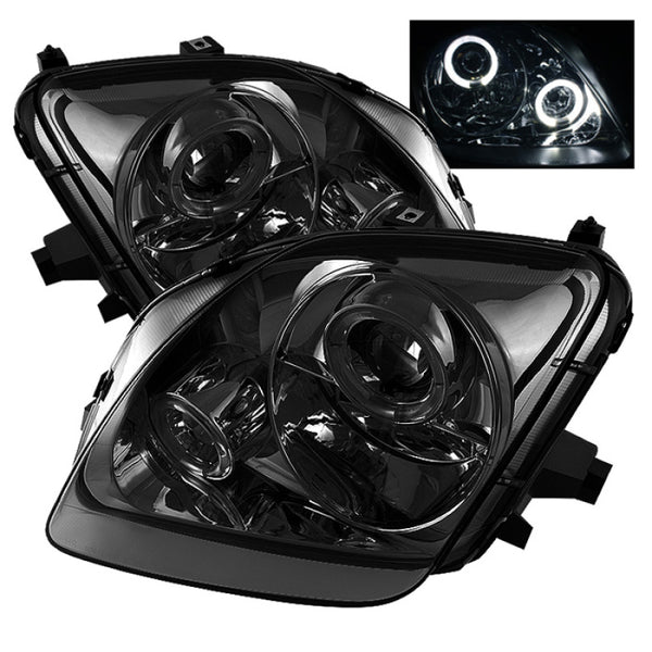 Spyder Honda Prelude 97-01 Projector Headlights LED Halo Smoke High H1 Low H1 PRO-YD-HP97-HL-SM - Bull Strap
