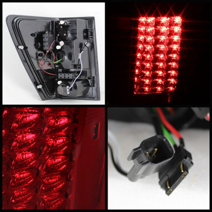 Spyder Jeep Grand Cherokee 07-10 LED Tail Lights Red Clear ALT-YD-JGC07-LED-RC - Bull Strap