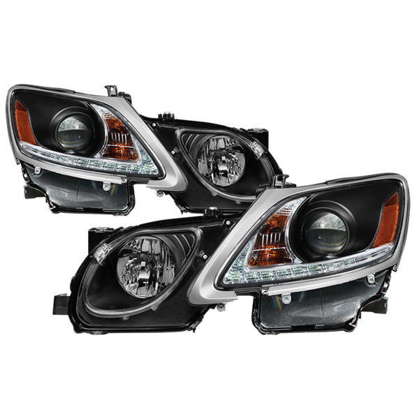 Spyder Lexus GS 300 / 350 / 450 06-11 Headlights - HID Model Only - Black PRO-YD-LG06-HID-DRL-BK - Bull Strap