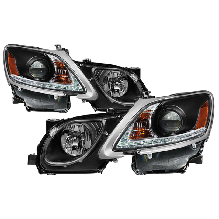 Spyder Lexus GS 300 / 350 / 450 06-11 Headlights - HID Model Only - Black PRO-YD-LG06-HID-DRL-BK - Bull Strap