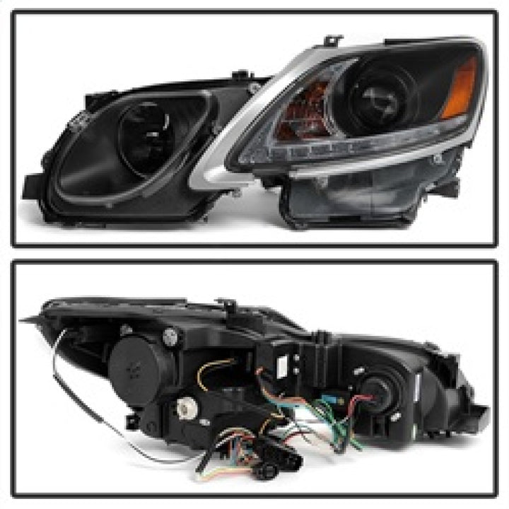Spyder Lexus GS 300 / 350 / 450 06-11 Headlights - HID Model Only - Black PRO-YD-LG06-HID-DRL-BK - Bull Strap