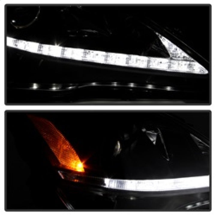 Spyder Lexus IS 250/350 2006-2010 Projector Headlights DRL Black PRO-YD-LIS06-DRL-BK - Bull Strap
