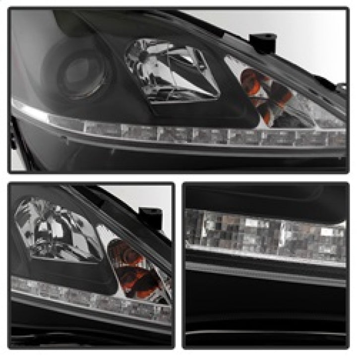 Spyder Lexus IS 250/350 2006-2010 Projector Headlights DRL Black PRO-YD-LIS06-DRL-BK - Bull Strap