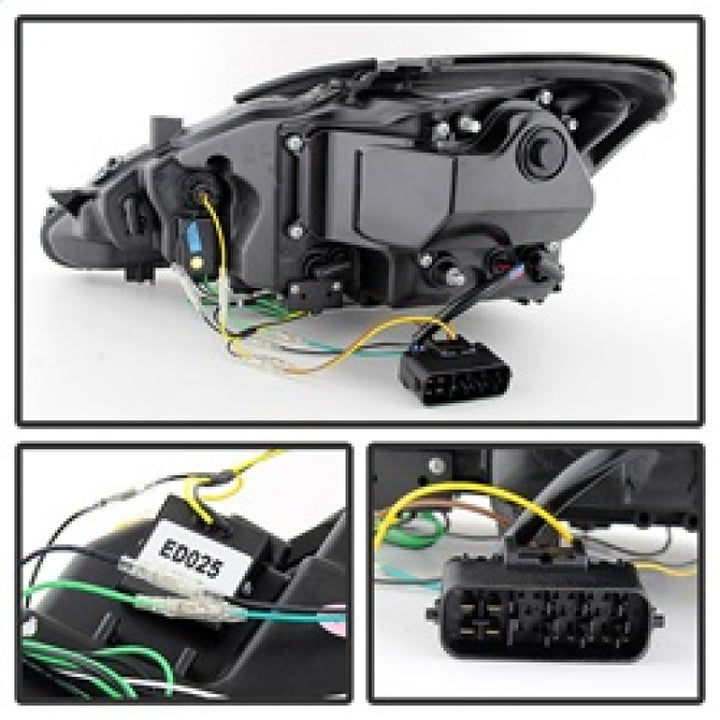 Spyder Lexus IS 250/350 2006-2010 Projector Headlights DRL Black PRO-YD-LIS06-DRL-BK - Bull Strap