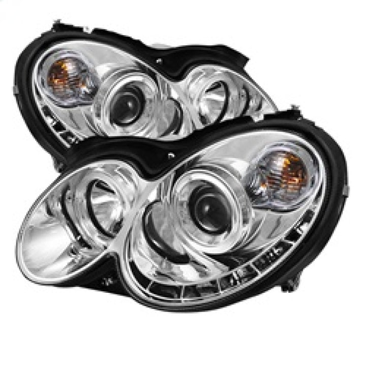 Spyder Mercedes Benz CLK 03-09 Projector Halogen Model- LED Halo DRL Chrm PRO-YD-MBCLK03-DRL-C - Bull Strap