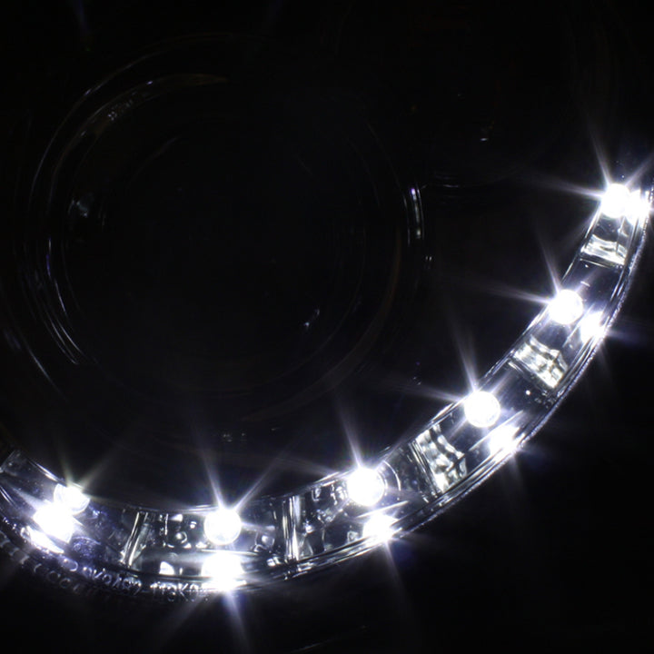 Spyder Mercedes Benz CLK 03-09 Projector Halogen Model- LED Halo DRL Chrm PRO-YD-MBCLK03-DRL-C - Bull Strap