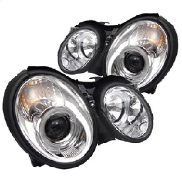 Spyder Mercedes Benz CLK 98-02 Projector Headlights Halogen Model- LED Halo Chrm PRO-YD-MBCLK98-HL-C - Bull Strap