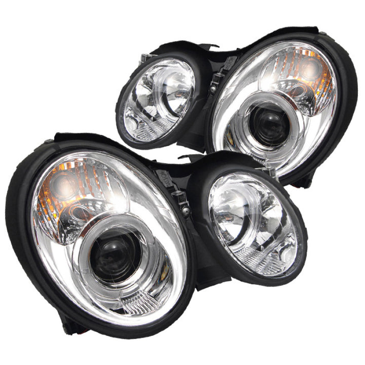 Spyder Mercedes Benz CLK 98-02 Projector Headlights Halogen Model- LED Halo Chrm PRO-YD-MBCLK98-HL-C - Bull Strap