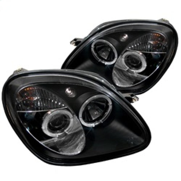 Spyder Mercedes Benz SLK 98-04 1PC Projector Halogen Model- LED Halo Blk PRO-YD-MBSLK98-1PC-HL-BK - Bull Strap