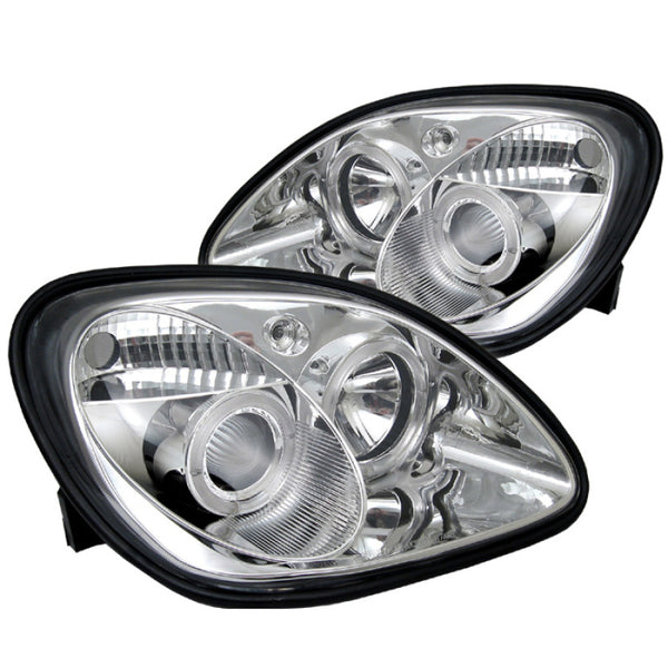 Spyder Mercedes Benz SLK 98-04 Projector Halogen Model- LED Halo Chrm PRO-YD-MBSLK98-1PC-HL-C - Bull Strap