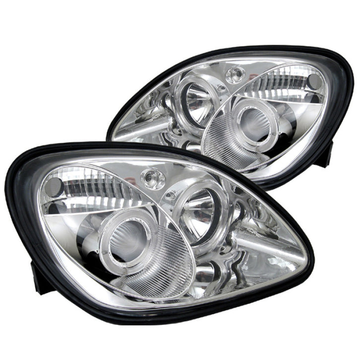 Spyder Mercedes Benz SLK 98-04 Projector Halogen Model- LED Halo Chrm PRO-YD-MBSLK98-1PC-HL-C - Bull Strap