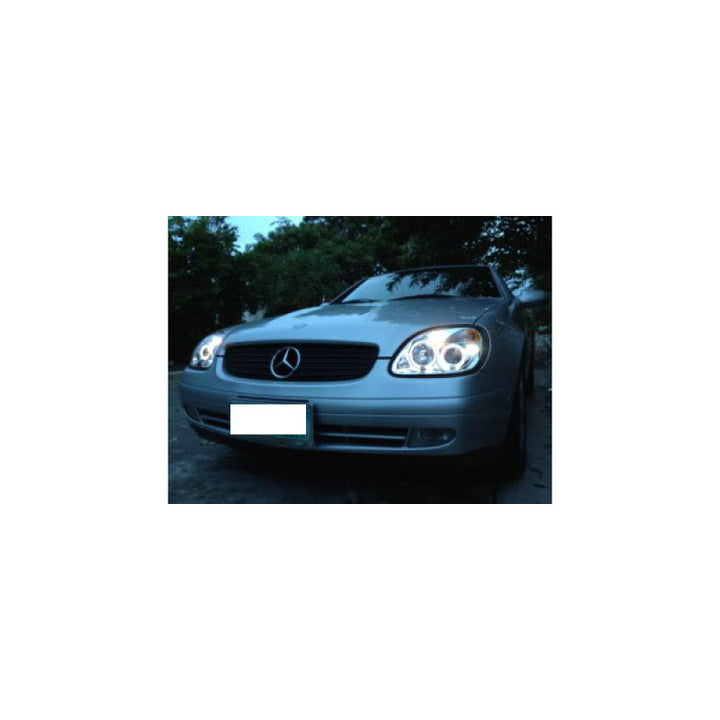 Spyder Mercedes Benz SLK 98-04 Projector Halogen Model- LED Halo Chrm PRO-YD-MBSLK98-1PC-HL-C - Bull Strap