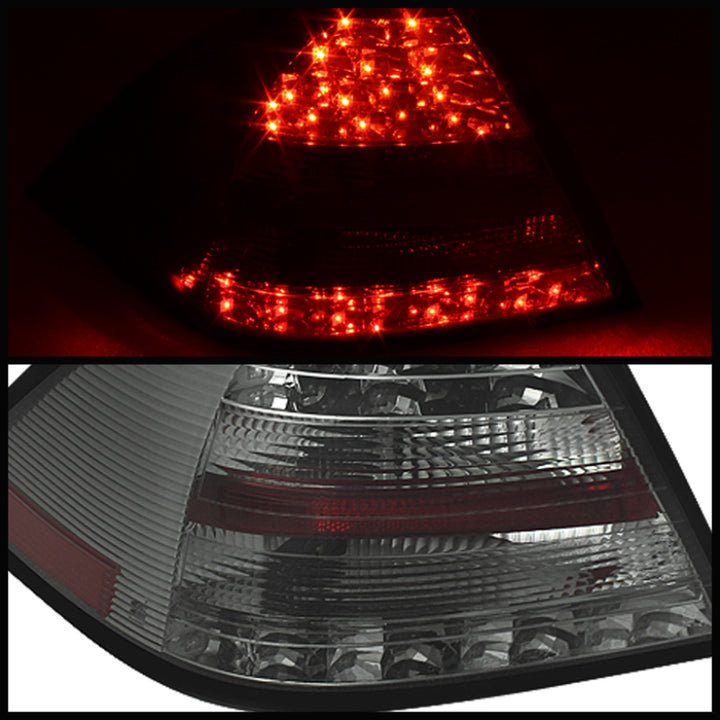 Spyder Mercedes Benz W203 C-Class 05-07 4DR Sedan LED Tail Lights Smoke ALT-YD-MBZC05-LED-SM - Bull Strap
