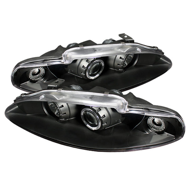 Spyder Mitsubishi Eclipse 95-96 Projector Headlights LED Halo Black High H1 Low H1 PRO-YD-ME95-HL-BK - Bull Strap