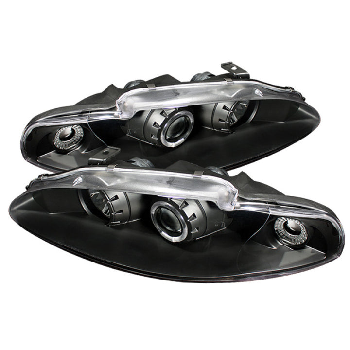Spyder Mitsubishi Eclipse 95-96 Projector Headlights LED Halo Black High H1 Low H1 PRO-YD-ME95-HL-BK - Bull Strap