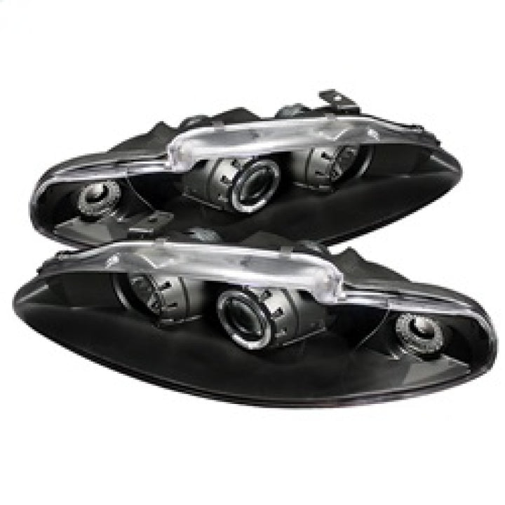 Spyder Mitsubishi Eclipse 95-96 Projector Headlights LED Halo Black High H1 Low H1 PRO-YD-ME95-HL-BK - Bull Strap