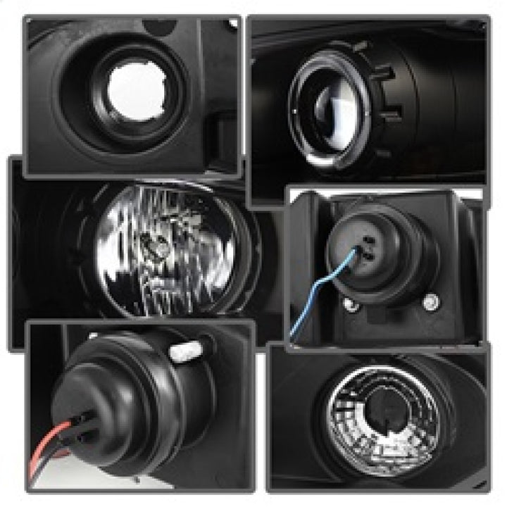 Spyder Mitsubishi Eclipse 97-99 Projector Headlights LED Halo Black High H1 Low H1 PRO-YD-ME97-HL-BK - Bull Strap