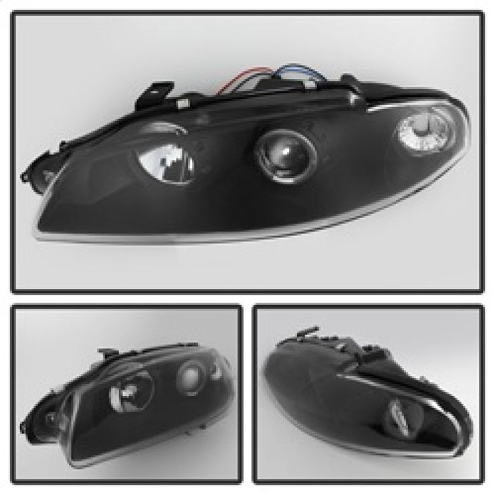 Spyder Mitsubishi Eclipse 97-99 Projector Headlights LED Halo Black High H1 Low H1 PRO-YD-ME97-HL-BK - Bull Strap