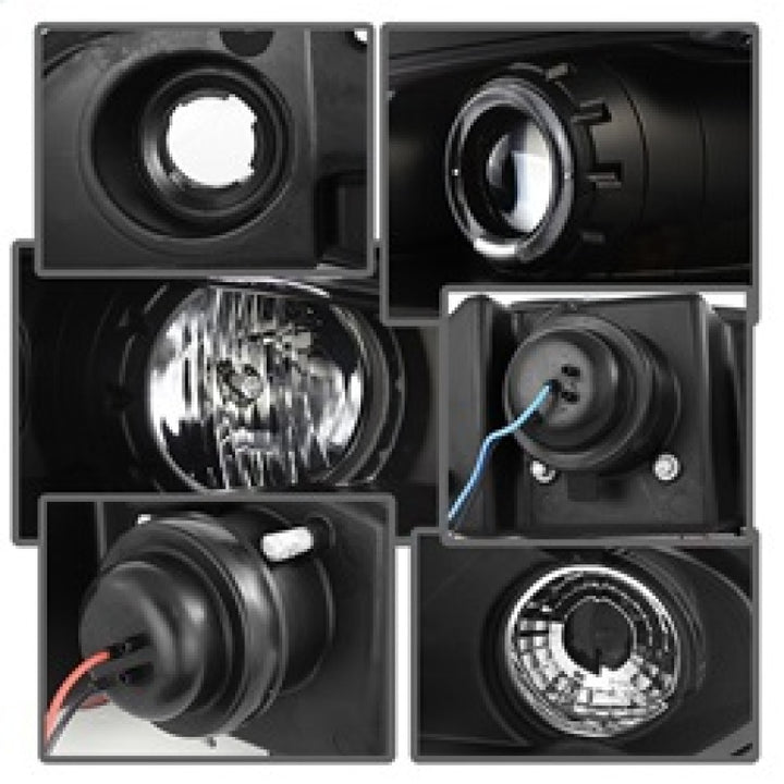 Spyder Mitsubishi Eclipse 97-99 Projector Headlights LED Halo Black High H1 Low H1 PRO-YD-ME97-HL-BK - Bull Strap