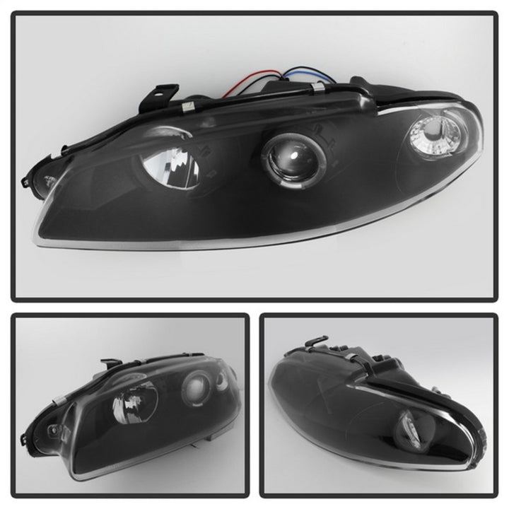 Spyder Mitsubishi Eclipse 97-99 Projector Headlights LED Halo Black High H1 Low H1 PRO-YD-ME97-HL-BK - Bull Strap