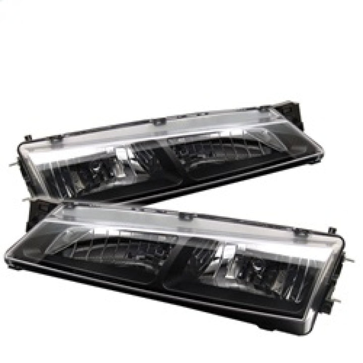 Spyder Nissan 240SX 97-98 Crystal Headlights Black HD-YD-N294-BK - Bull Strap