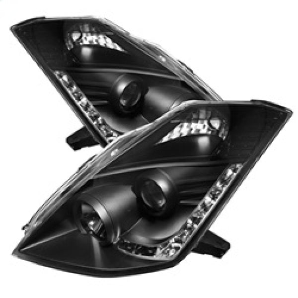 Spyder Nissan 350Z 06-08 Projector Headlights Xenon/HID Model- DRL Blk PRO-YD-N350Z06-HID-DRL-BK - Bull Strap