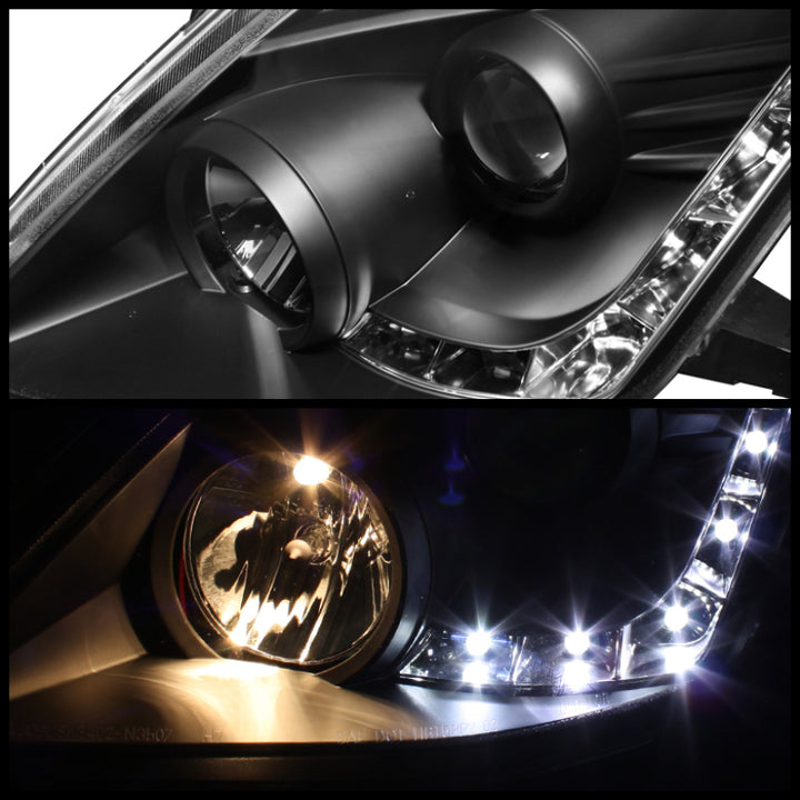 Spyder Nissan 350Z 06-08 Projector Headlights Xenon/HID Model- DRL Blk PRO-YD-N350Z06-HID-DRL-BK - Bull Strap