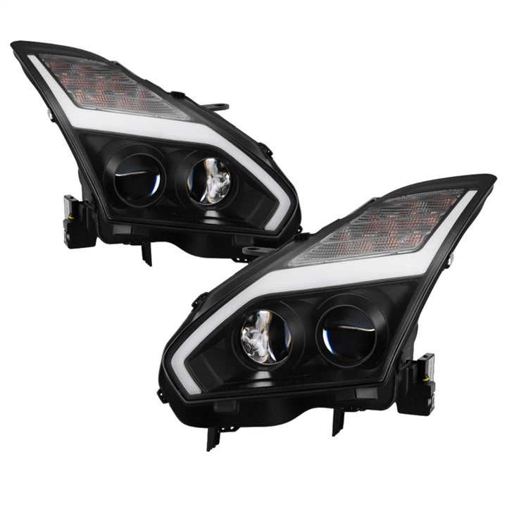 Spyder Nissan GTR R35 09-14 - Projector Headlights - DRL LED - Black - Bull Strap