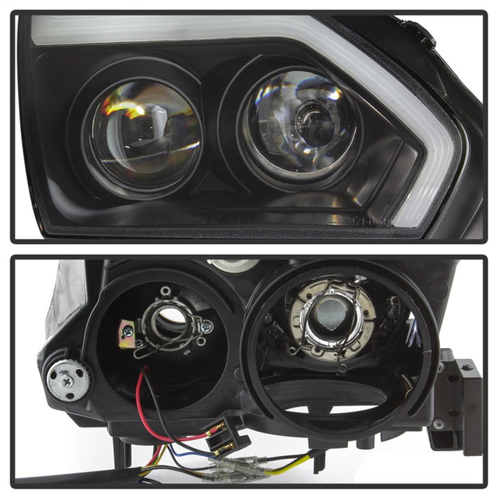 Spyder Nissan GTR R35 09-14 - Projector Headlights - DRL LED - Black - Bull Strap