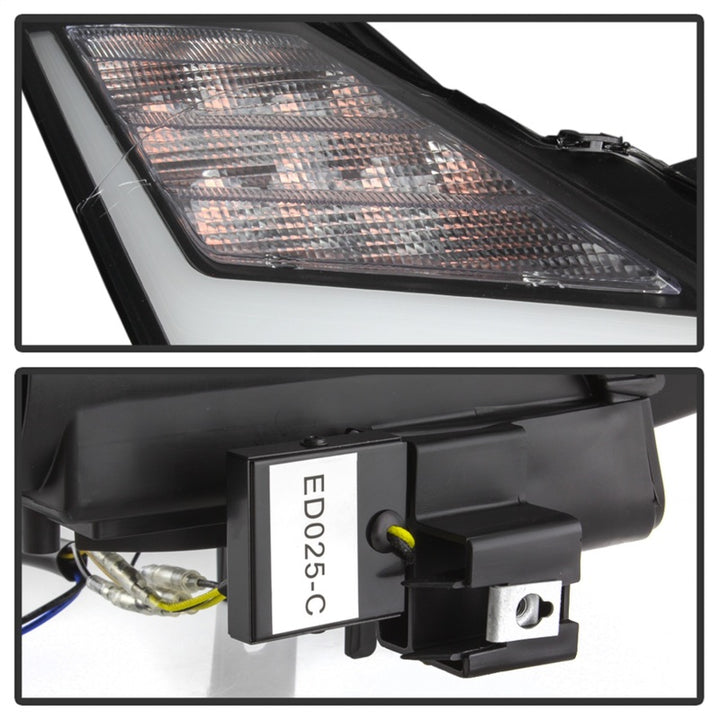 Spyder Nissan GTR R35 09-14 - Projector Headlights - DRL LED - Black - Bull Strap