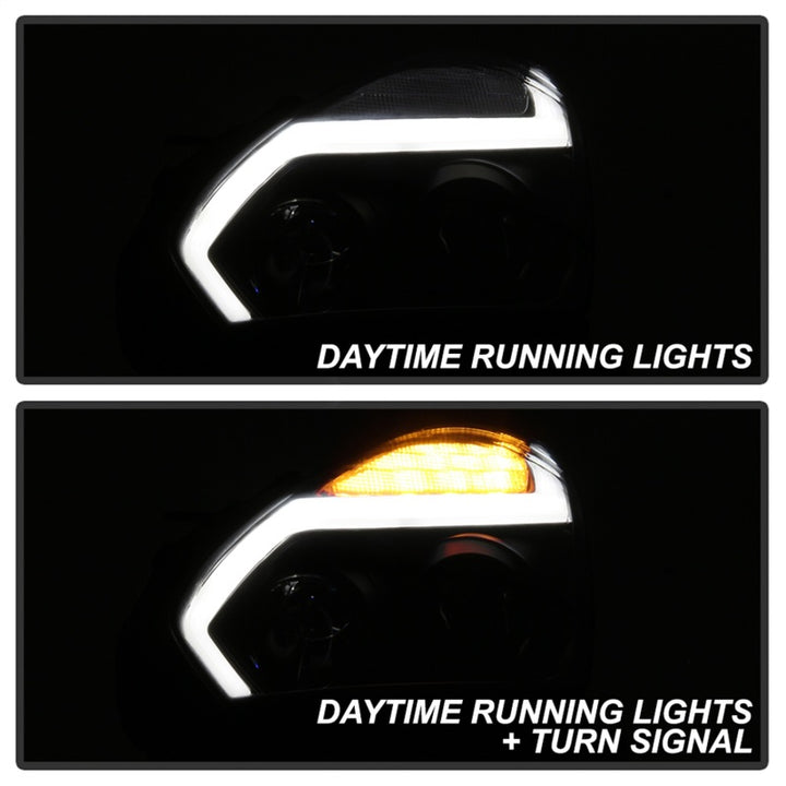 Spyder Nissan GTR R35 09-14 - Projector Headlights - DRL LED - Black - Bull Strap