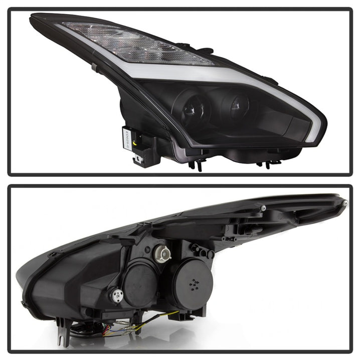 Spyder Nissan GTR R35 09-14 - Projector Headlights - DRL LED - Black - Bull Strap
