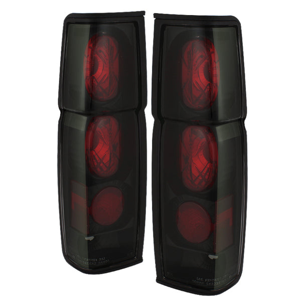 Spyder Nissan Hardbody 86-97 Euro Style Tail Lights Black Smoke ALT-YD-NH86-BSM - Bull Strap