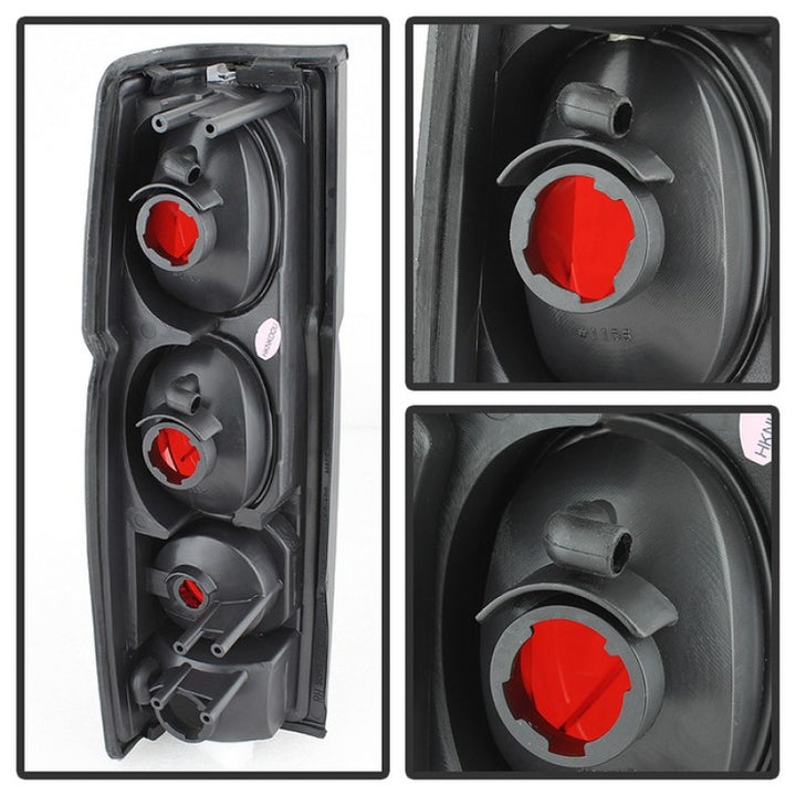 Spyder Nissan Hardbody 86-97 Euro Style Tail Lights Black Smoke ALT-YD-NH86-BSM - Bull Strap